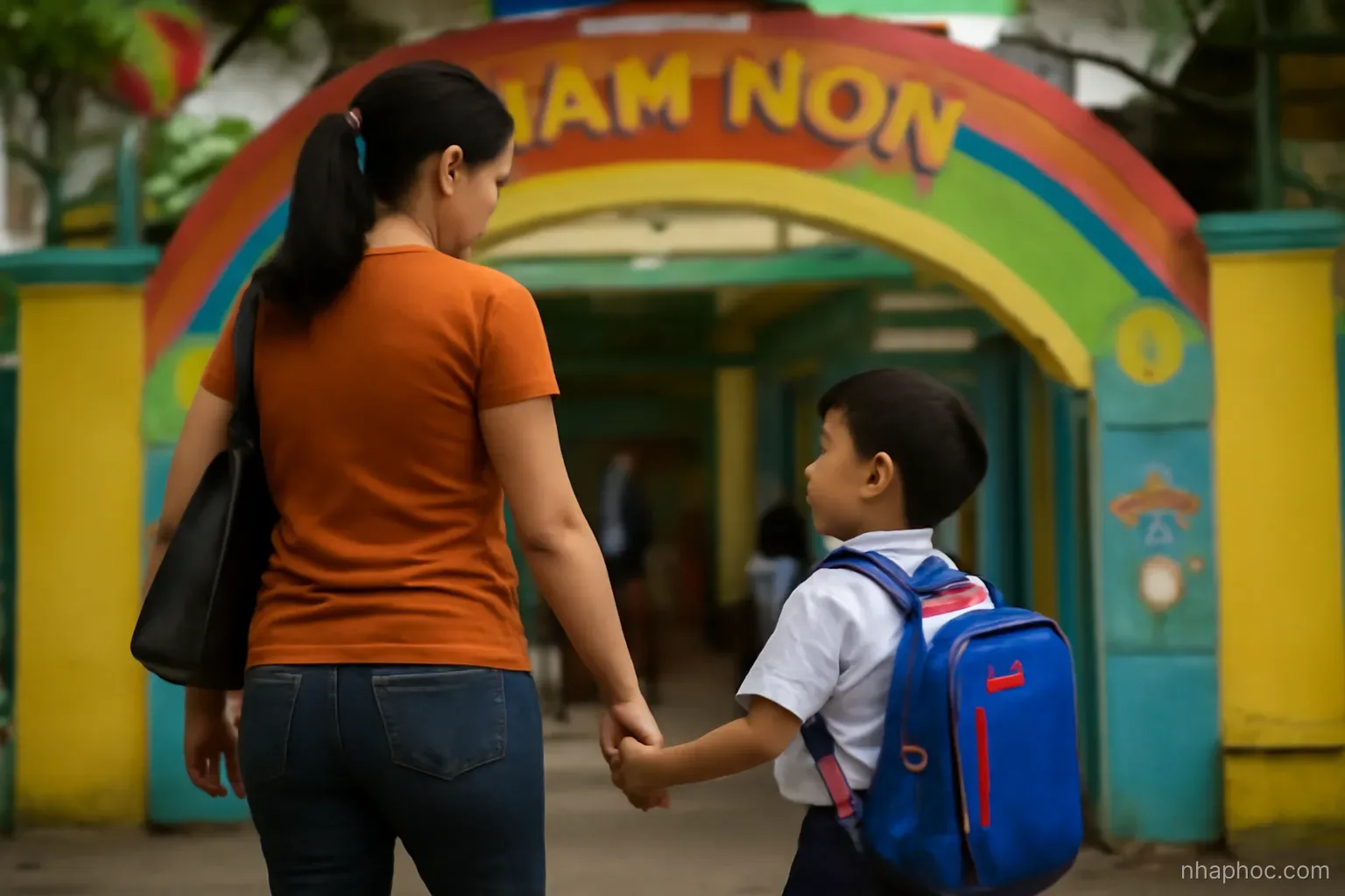 Cho bé làm quen trường lớp trước ngày chính thức