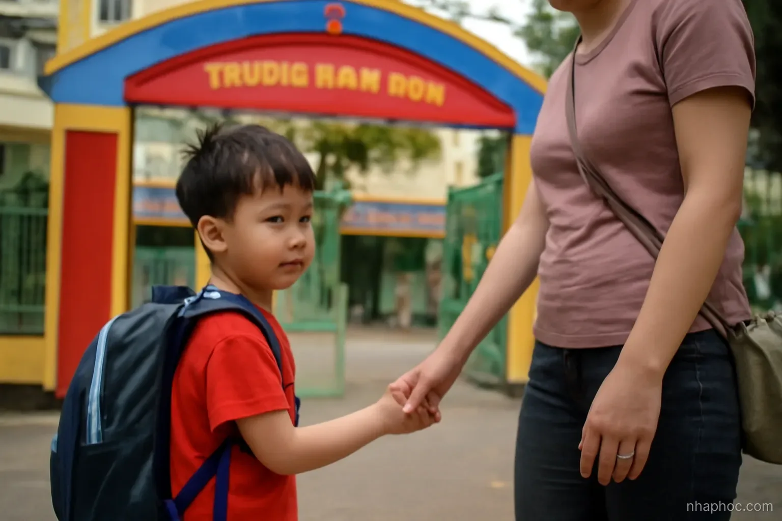 Giúp con chào tạm biệt lớp cũ